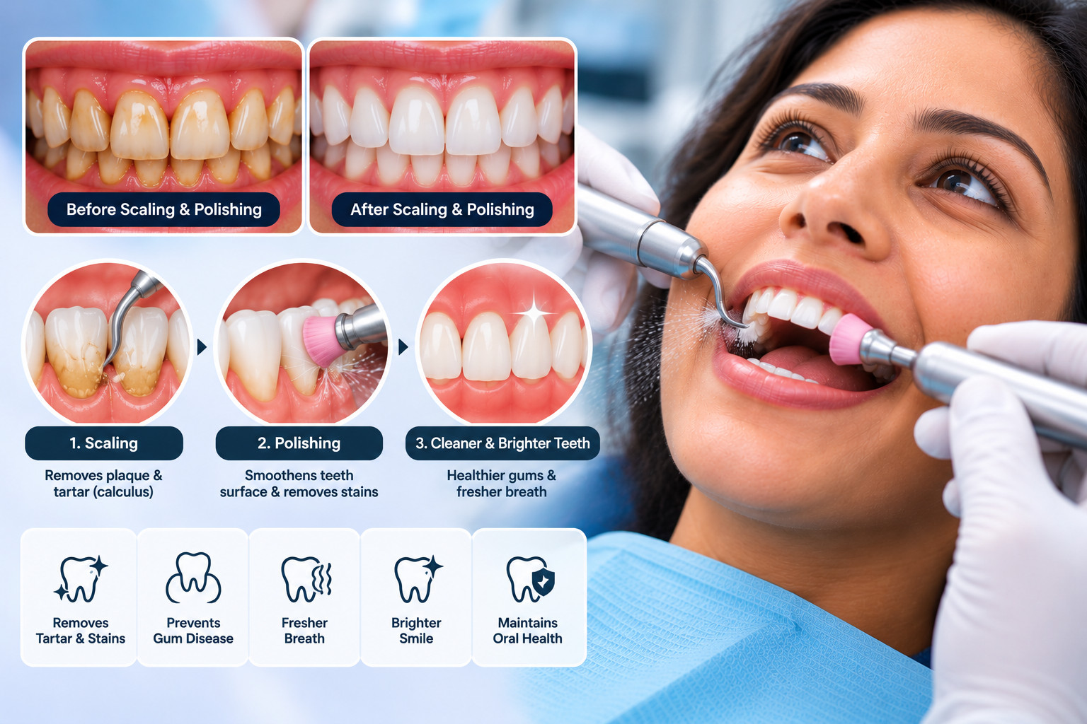 Scaling & Polishing Treatment at Mukil Dental Care